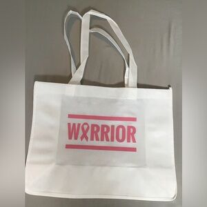 White and Pink Tote Bag